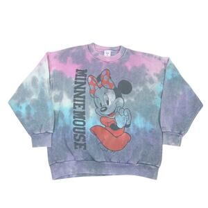 Vintage 90s Disney Wear Minnie Mouse graphic tie dye sweatshirt L